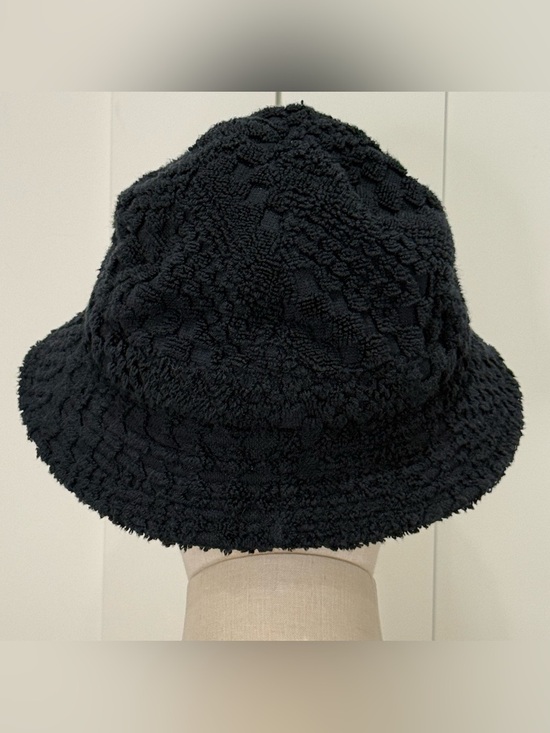 Marine Serre Terry Cloth Bucket Hat Small Black Y2K Minimal Beach Trendy Chic main image 6